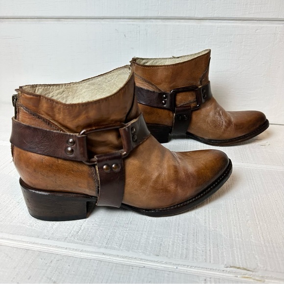 Freebird by Steven Phlow Ankle Boot Sz 7 Brown Western Booties Leather - Picture 4 of 11
